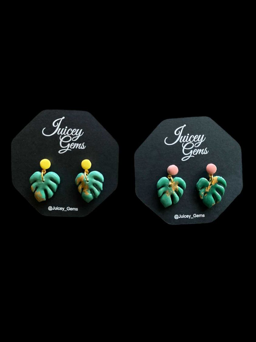 Earrings ~ Mini Monsteras