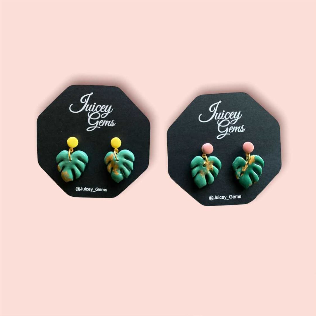 Earrings ~ Mini Monsteras