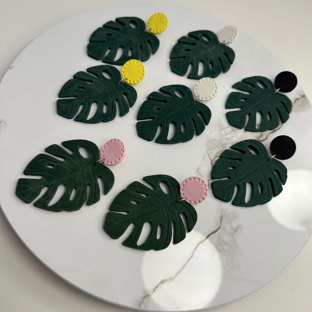 Earrings ~ Monstera