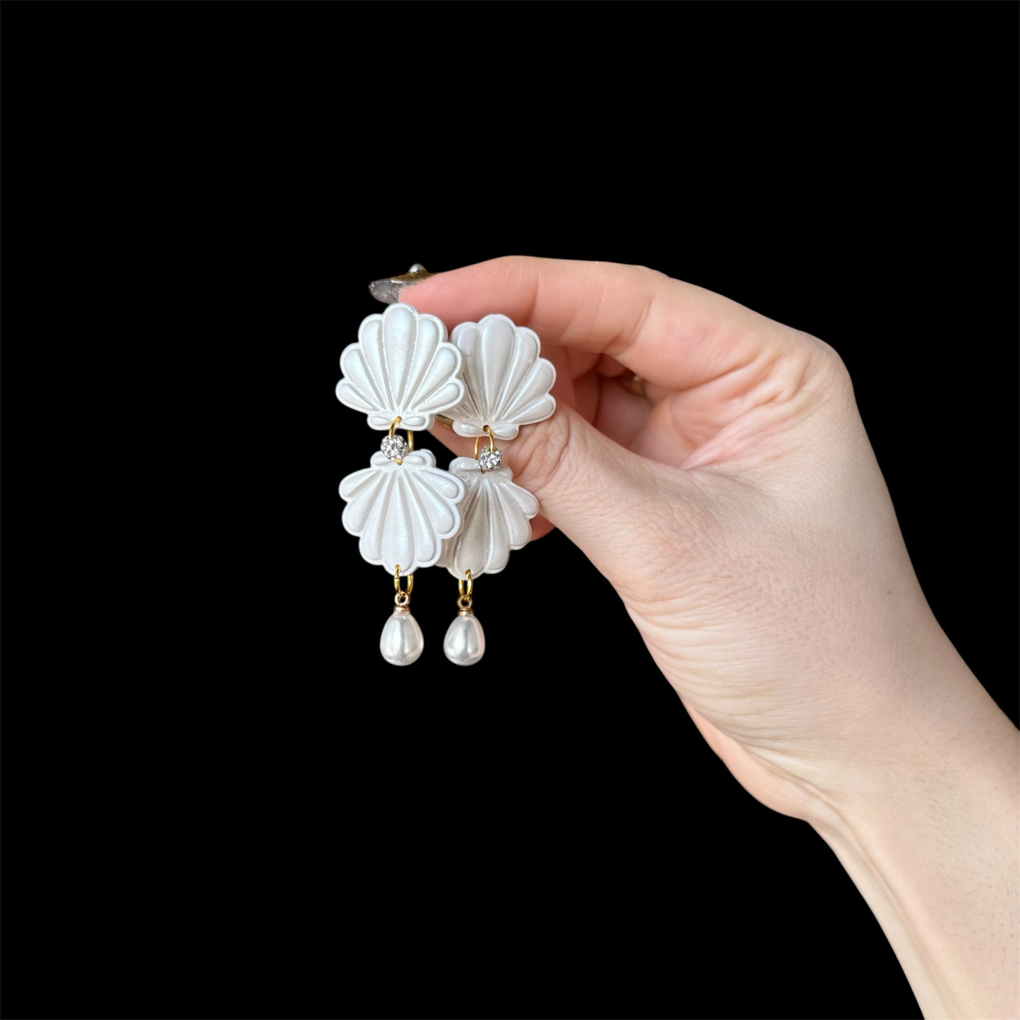 “Mis Tres Estrellas" Bridal Set (Pearl bouquet + earrings)