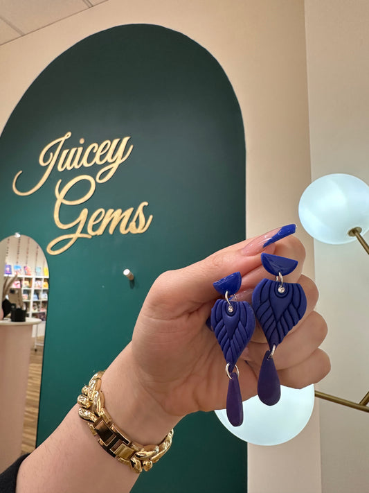 JG x Mimichmo ~ Blue Leaf dangle