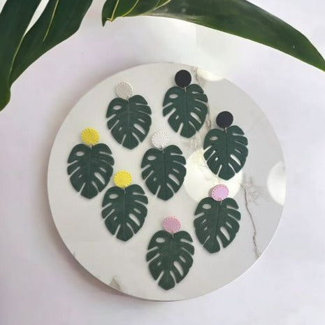 Earrings ~ Monstera