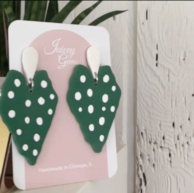 Earrings ~ Polka Dot Plant